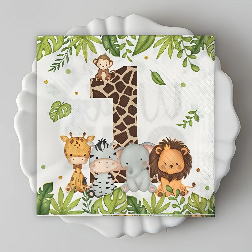 Folding Picnic Table - 20 stks/zak Jungle Animal Wild EEN