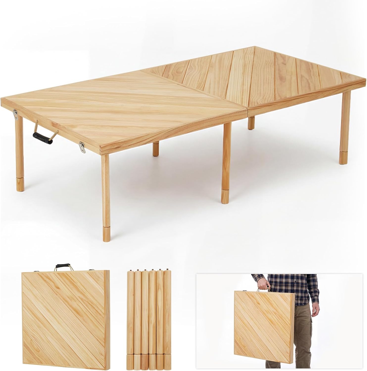 Folding Picnic Table - Opvouwbare picknicktafel voor buiten, 60 x