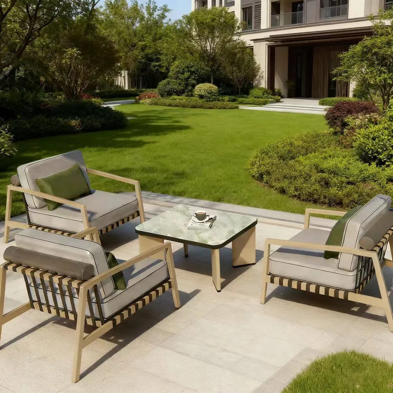 Outdoor Furniture Lounge Set - Nordic Outdoor Rattan Sofa Aluminiumlegering Wicker