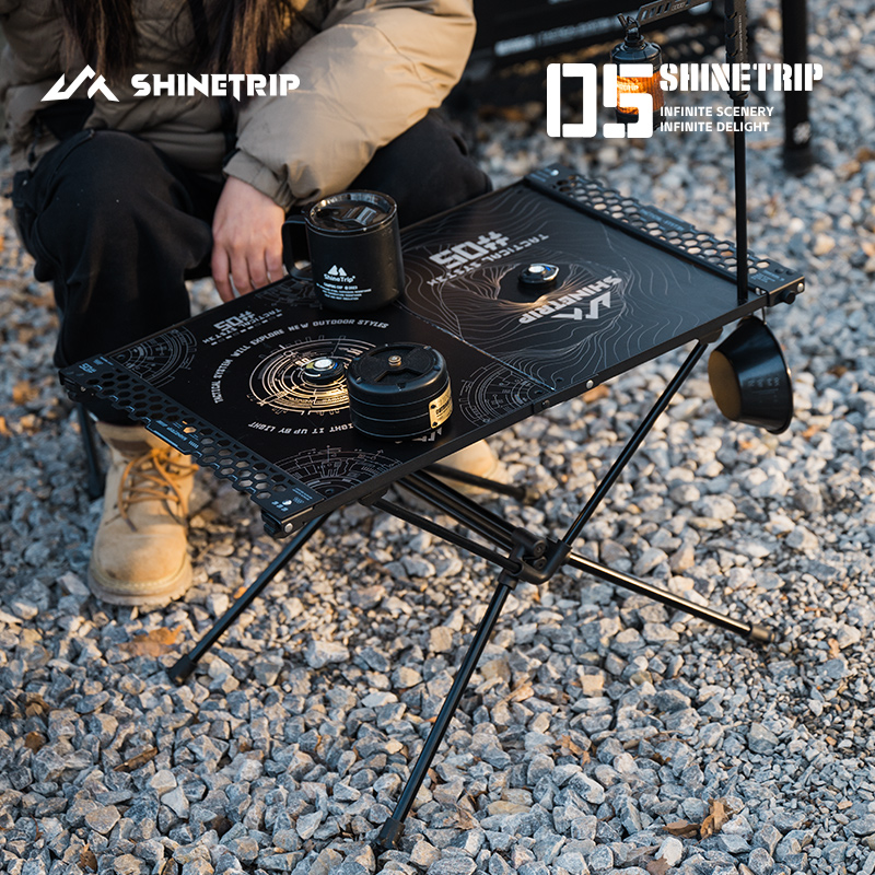 Folding Picnic Table - Multifunctionele IGT-tafelbeugel ShineTrip aluminiumlegering Lichtgewicht tactisch