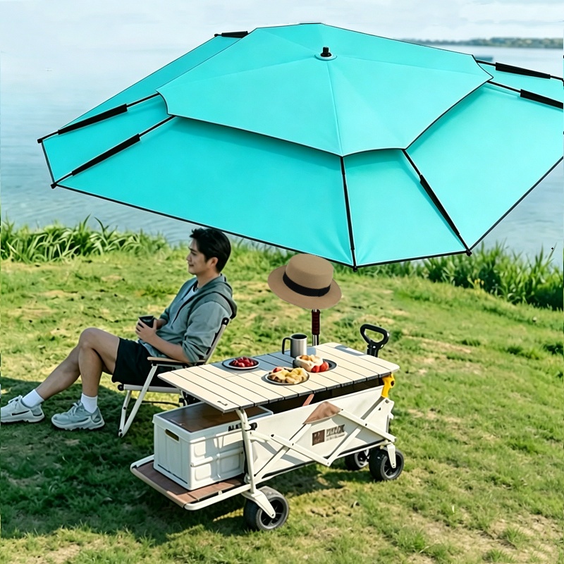 Parasol Umbrella Large - 2.0-2.6M Nieuwe Octagonale Visparasol Buitenzonnescherm Grote