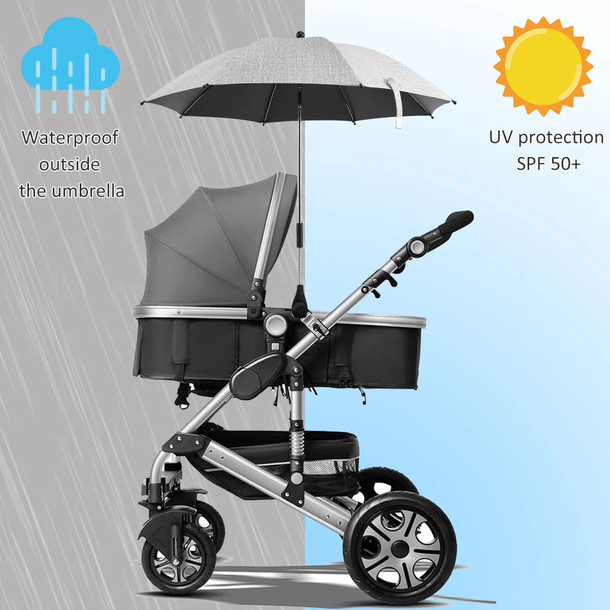 Strandstoel Paraplu UV-bescher - Parasol Umbrella Large recensie en prijs
