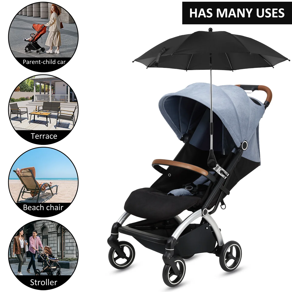 Strandstoel Paraplu UV-bescher - Parasol Umbrella Large recensie en prijs