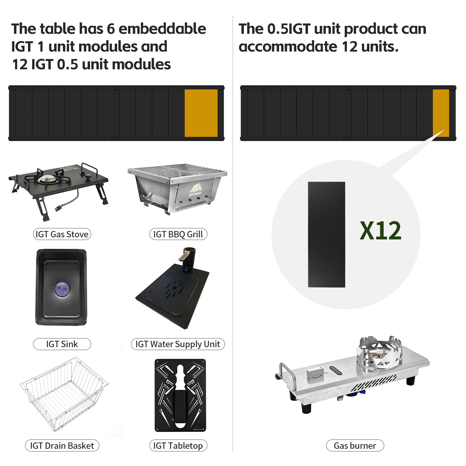 DOTWISE Outdoor Camping IGT Ta - Folding Picnic Table recensie en prijs