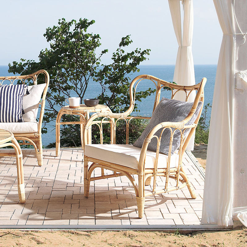 Natuurlijke rotan bank Buiten  - Outdoor Furniture Indonesia recensie en prijs