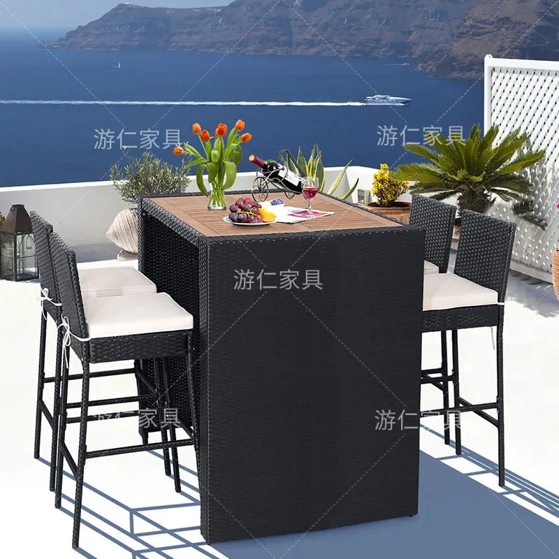 Wicker Rattan Bartafel en Stoe - Outdoor Furniture Lounge Set recensie en prijs