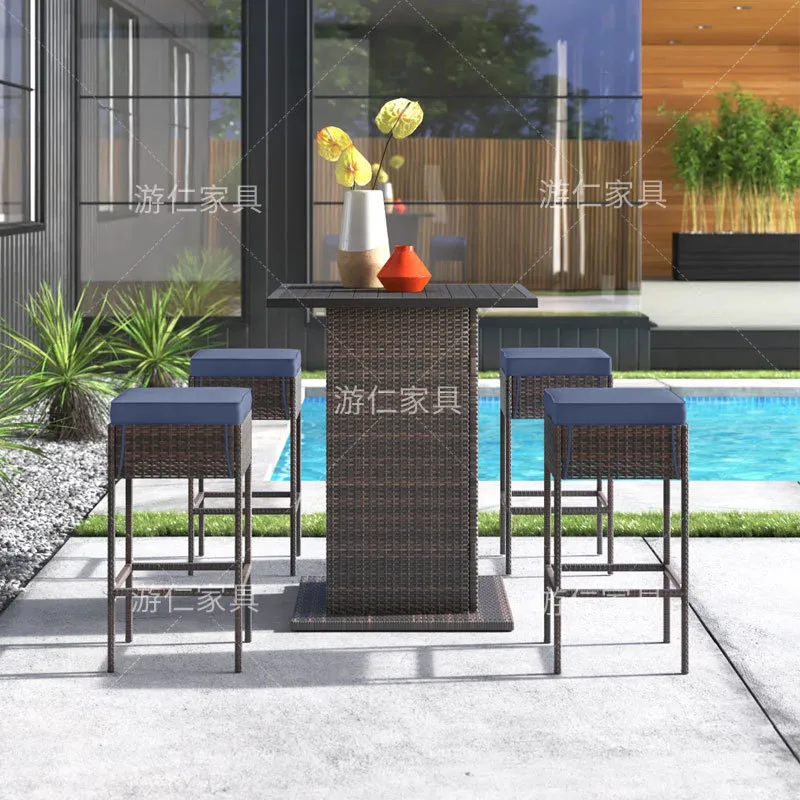 Wicker Rattan Bartafel en Stoe - Outdoor Furniture Lounge Set recensie en prijs