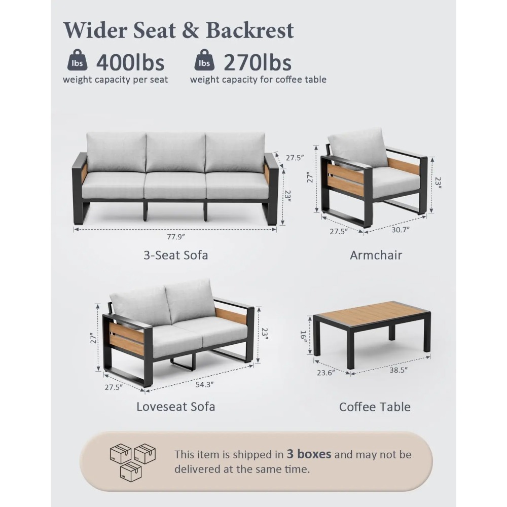 Aluminium tuinmeubelset met ta - Outdoor Furniture Lounge Set recensie en prijs