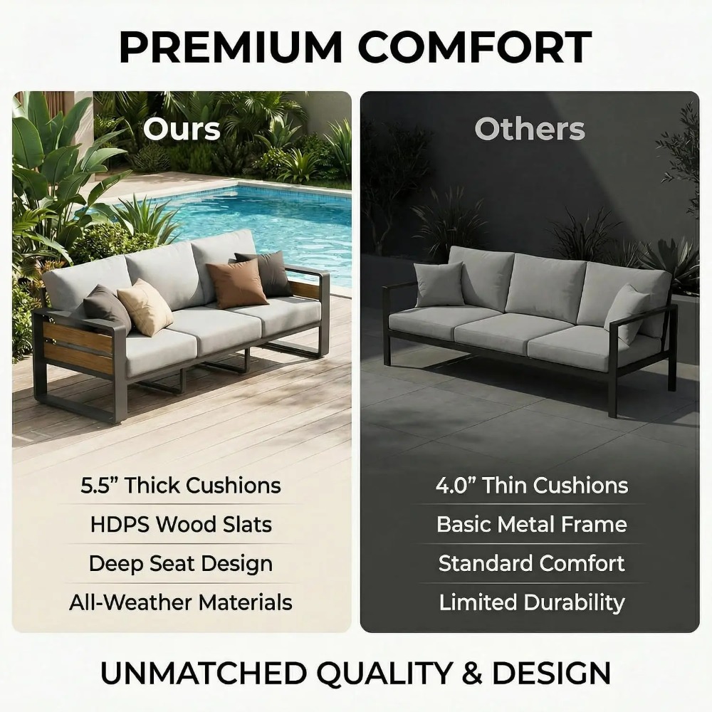 Aluminium tuinmeubelset met ta - Outdoor Furniture Lounge Set recensie en prijs
