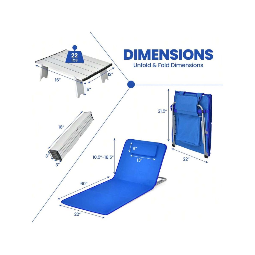 3-delige opvouwbare strandmatt - Folding Picnic Table recensie en prijs