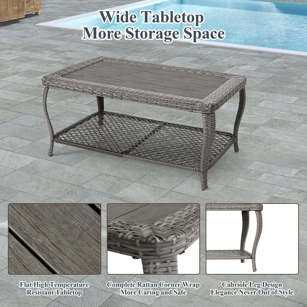 6-delige grijze wicker tuinmeu - Outdoor Furniture Lounge Set recensie en prijs
